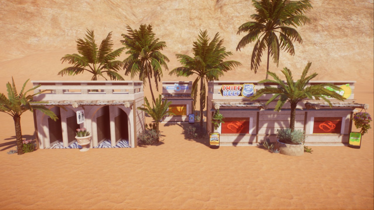 Desert Theme Shops and WC
