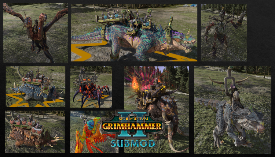 (SFO Grimhammer Submod) Dark Elves Mounts