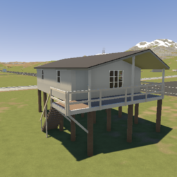 1970s 1 bedroom prefab stilt house (unfurnished)