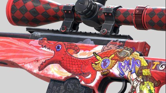 AWP | Doodle Lore GLITTER IRIDESCENT (1.5v danger zone) red