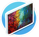 Colorful trees canvas