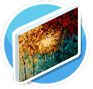 Colorful trees canvas 2