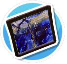 Blue abstract painting