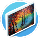 Colorful trees canvas 3