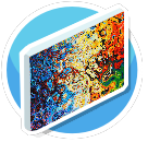 Colorful abstract canvas