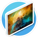 Abstract canvas painting