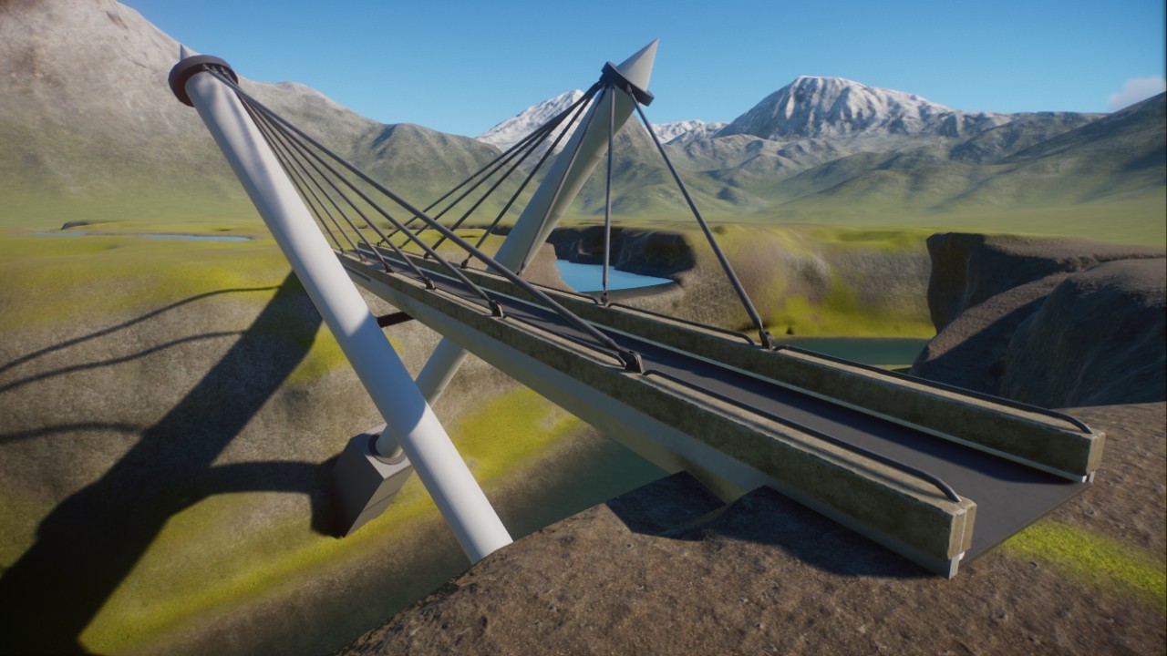 modern suspention bridge