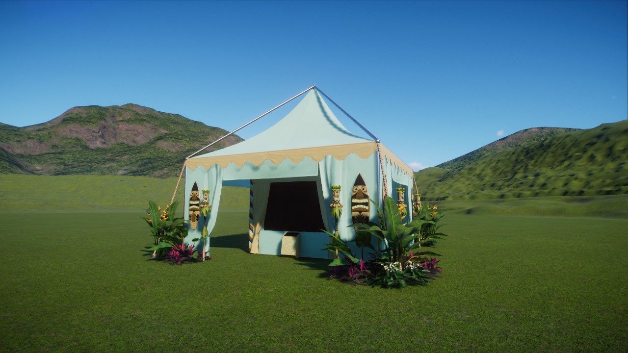 Tropical Party Exhibit Tent