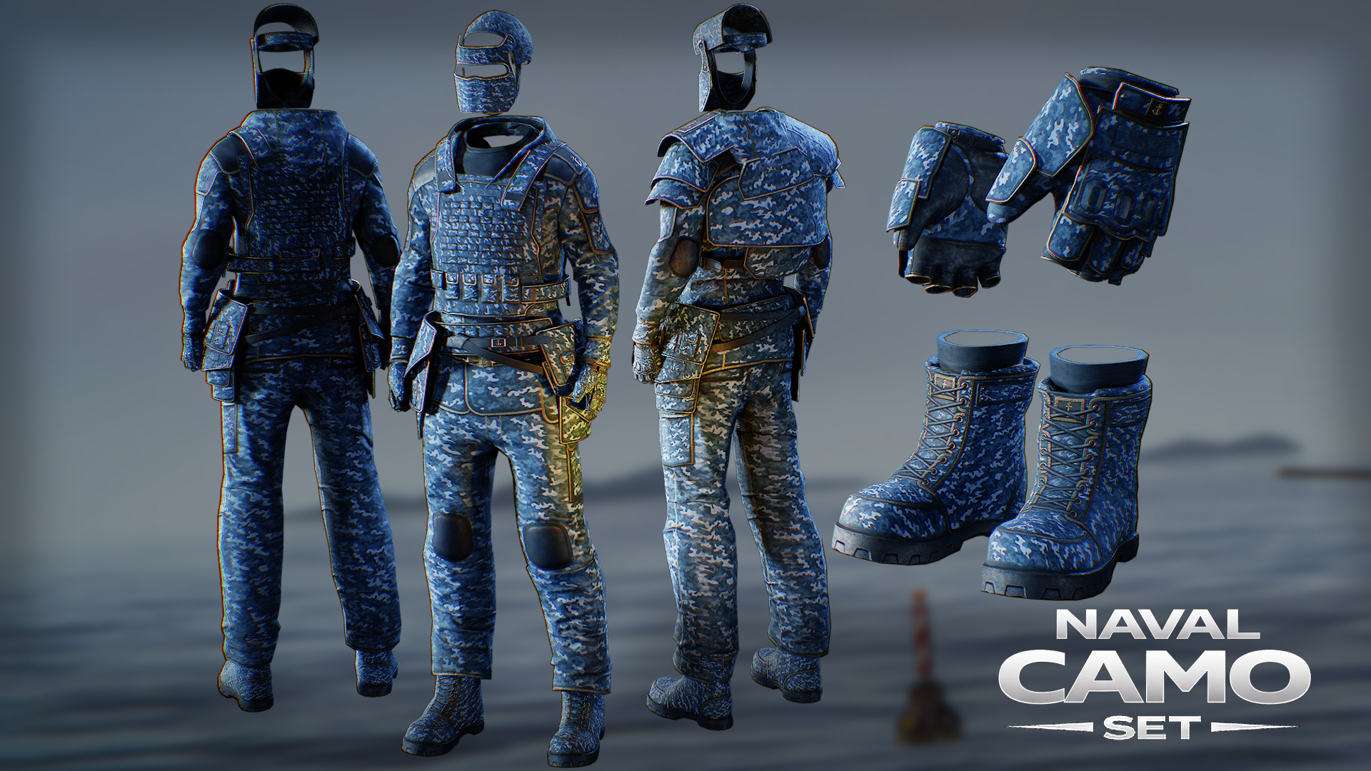 Naval Camo Roadsign Gloves screenshot 1