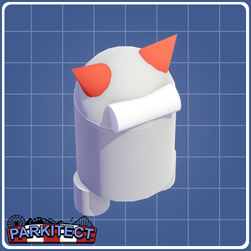 white (devil horns hat)