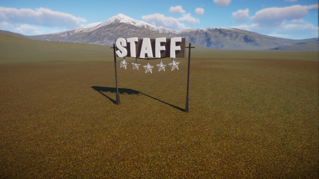 Festive Staff Only Sign