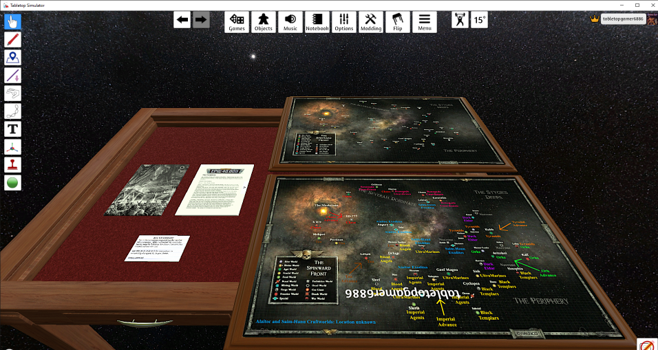 Epic 6mm sci-fi campaign: Map Key and Atlas
