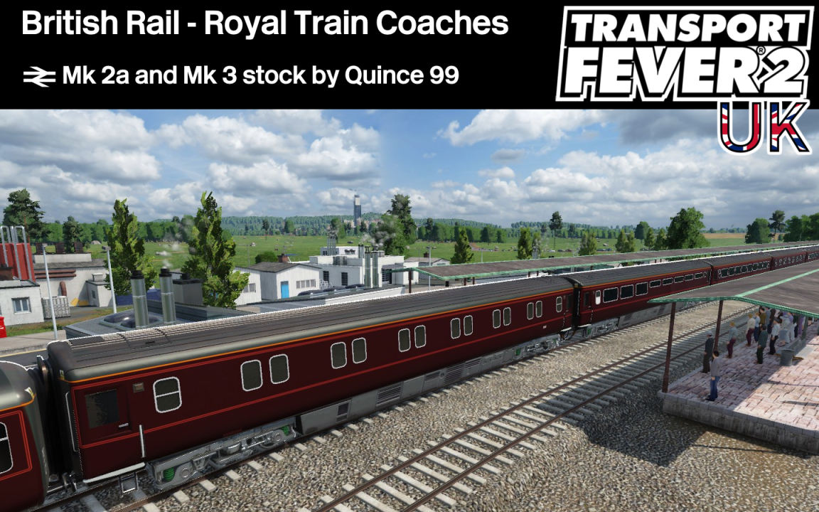 British Rail Mk 2a and Mk 3 Coaches (Royal Train Livery Pack)