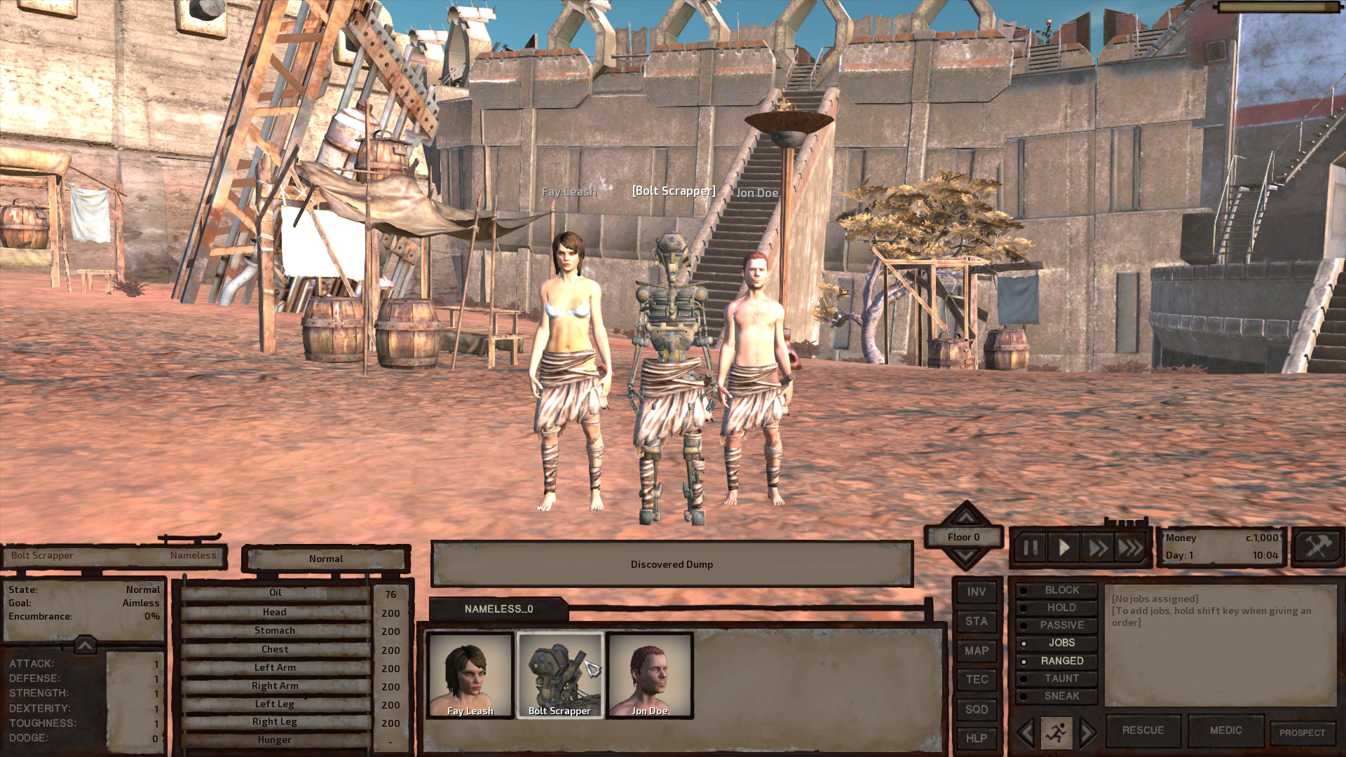 Party of Three Newbie Start Condition