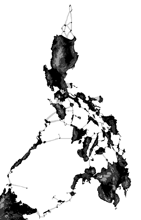 Philippines with Terrain