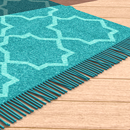 Fringe Rug Turquoise