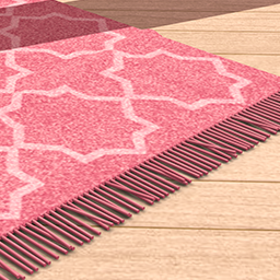 Fringe Rug Pink