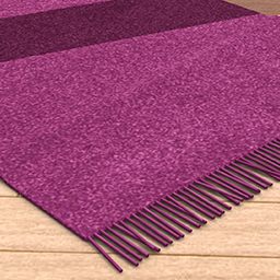 Fringe Rug Purple Plain