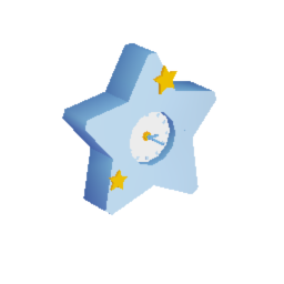 Blue Star Clock