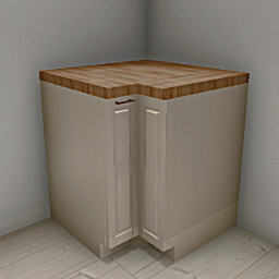 Linnea Kitchen standing corner cabinet 75 cm