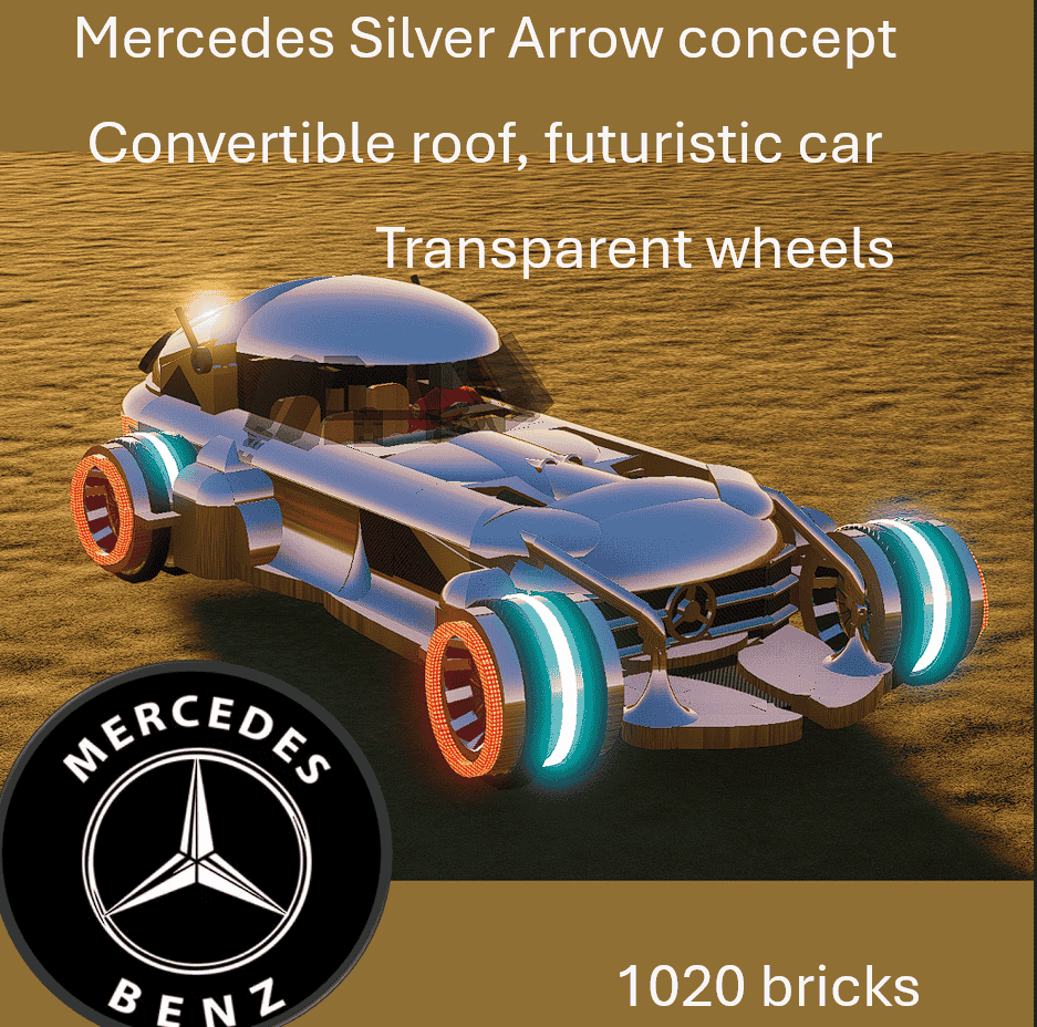 1.8 Mercedes silver arrow convertible
