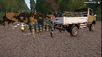 Worksite, Filling Sandbags