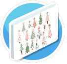 Pastel Christmas Tree Painting