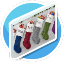 Row of Christmas Stockings