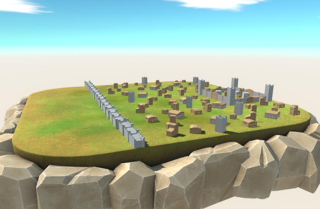 The small city of Gwailler Fully Destructable