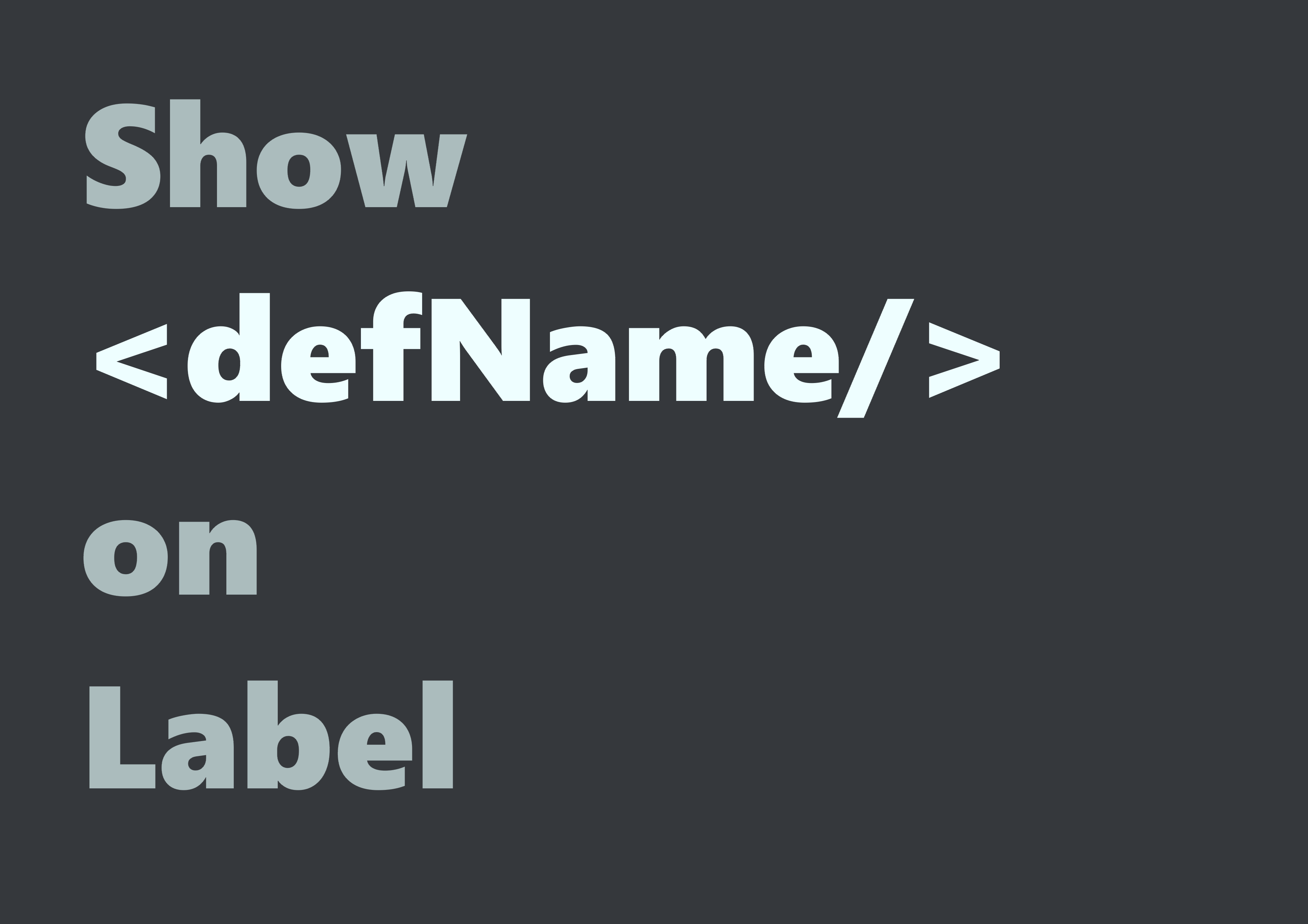 Show DefName on Label - Continued