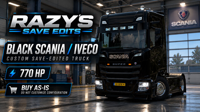 Razy's Save Edits - Black Scania/Iveco