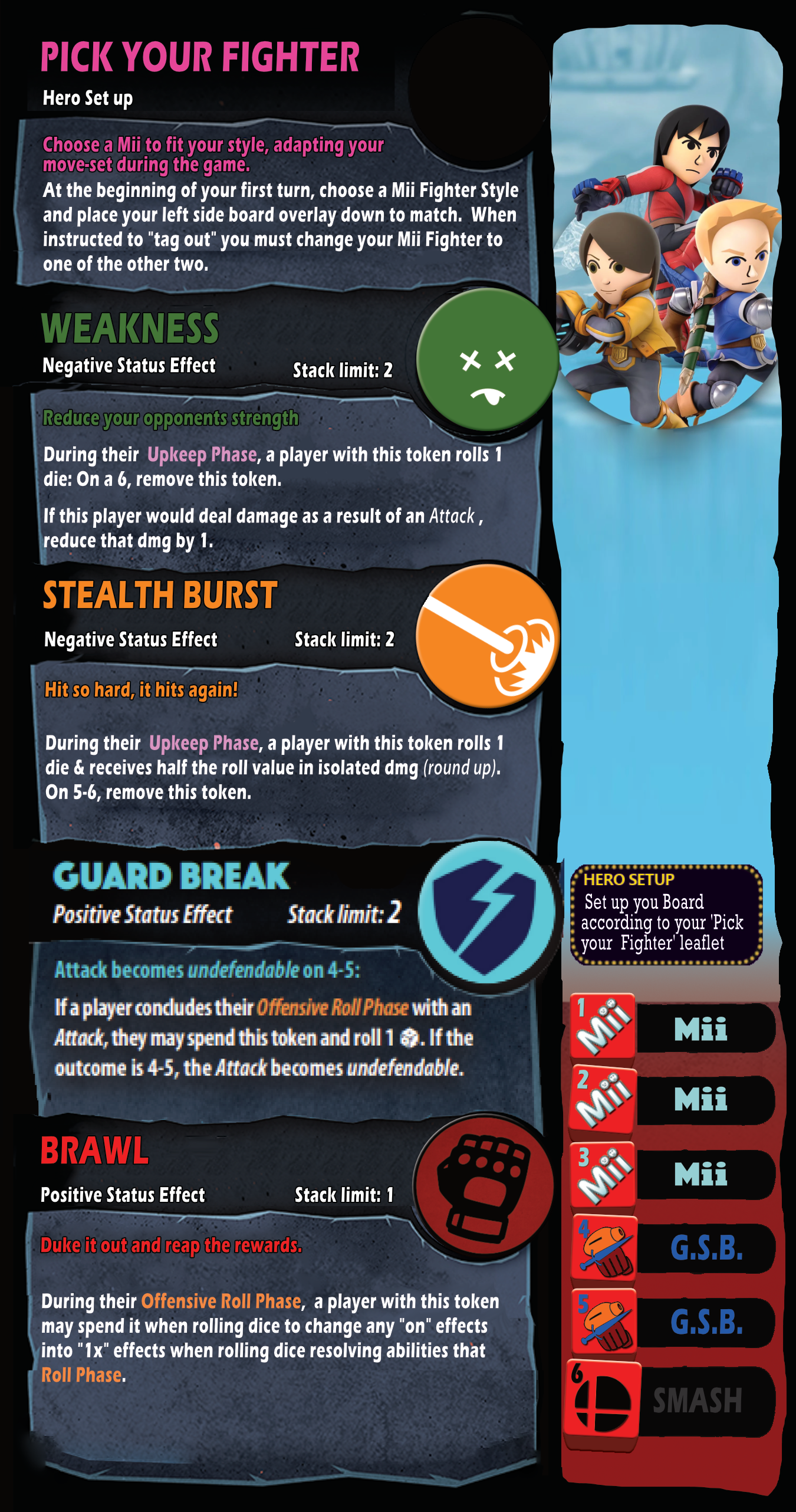 Mii Fighter: Dice thorne Homebrew by Hullk. Bran new untested