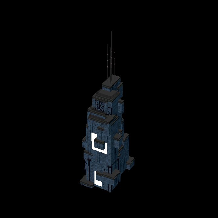 Low Poly Scifi Towers H 3