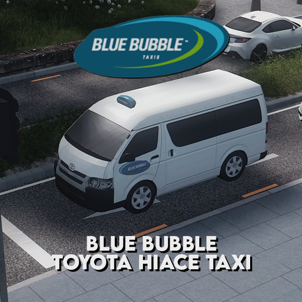 New Zealand Blue Bubble Taxi - Toyota Hiace