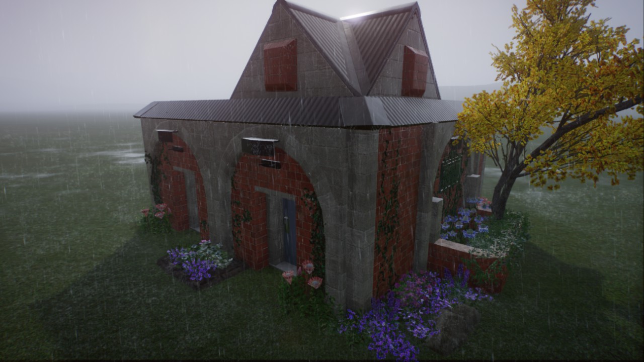 Staff Building (Red Brick & Flower) preview