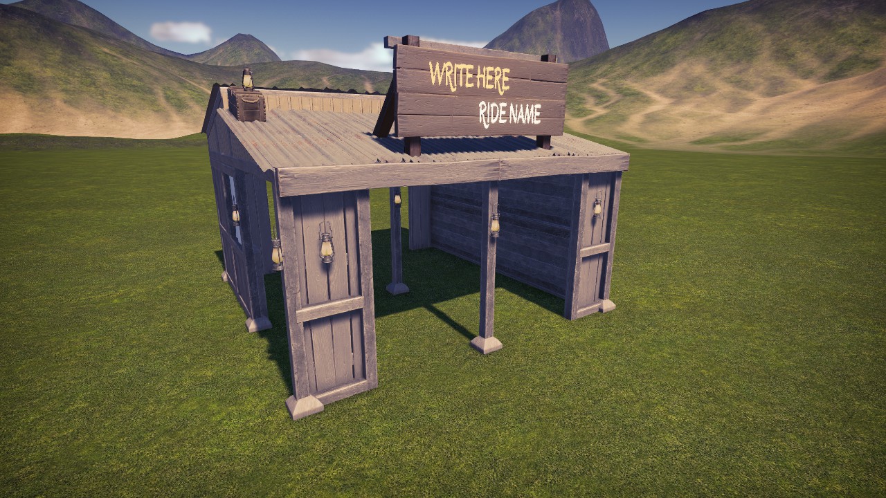 Wooden Cottage Ride Entrance