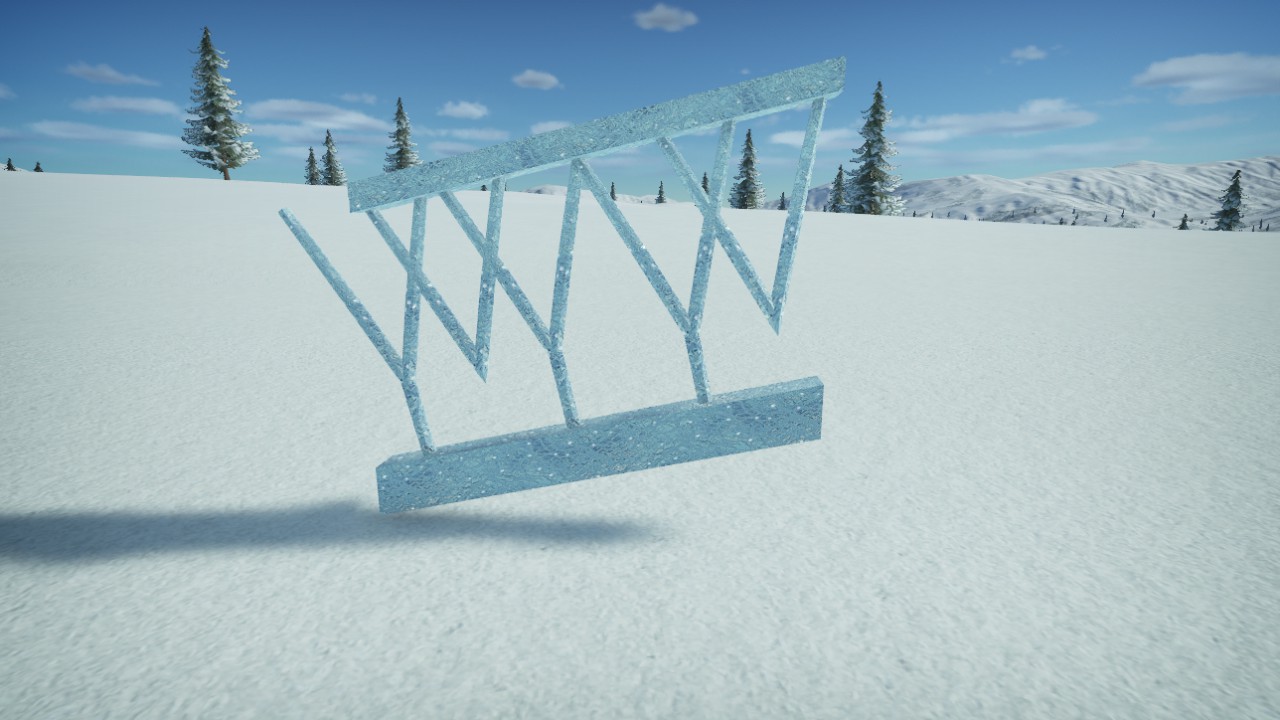 FROZEN RISING STAIR RAILING