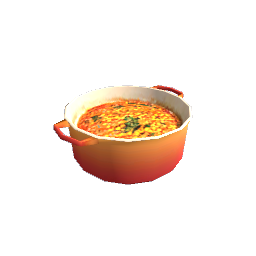 Large Red Saucepan with Chickpea Curry