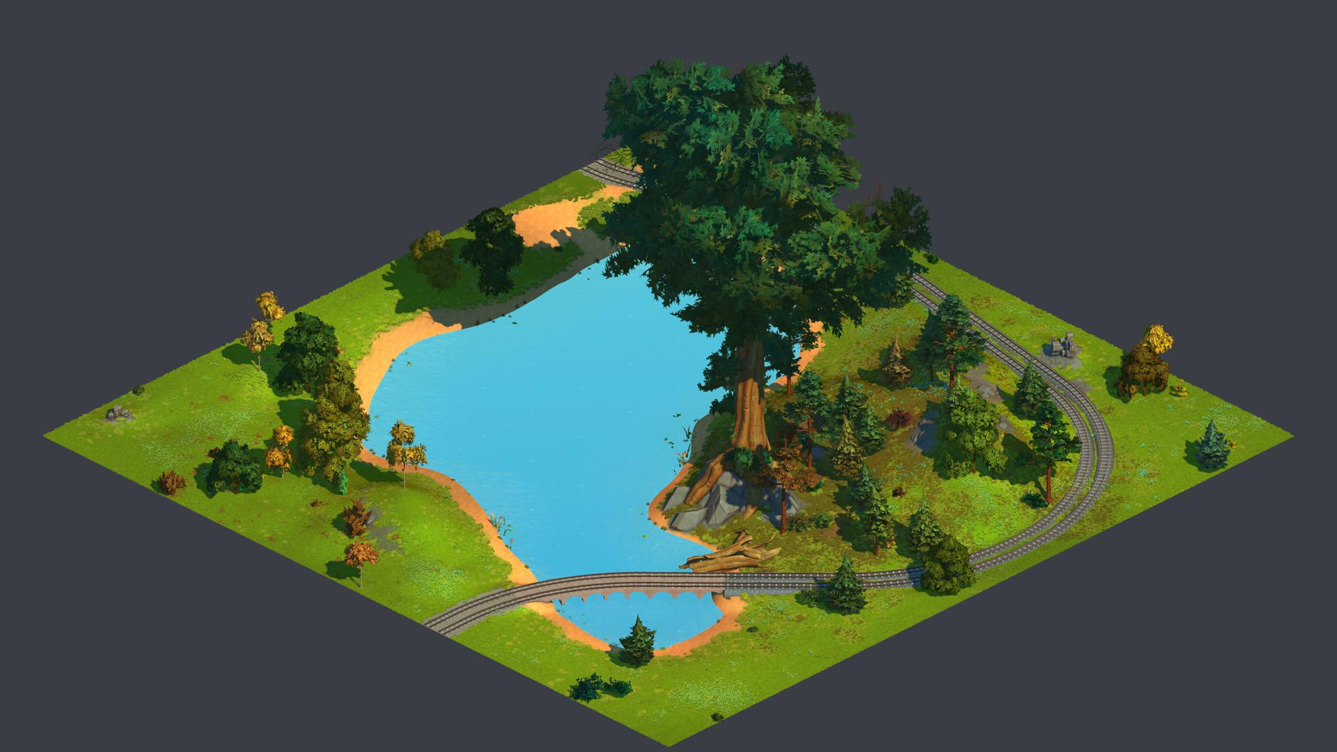 Lake with rails STS.tile