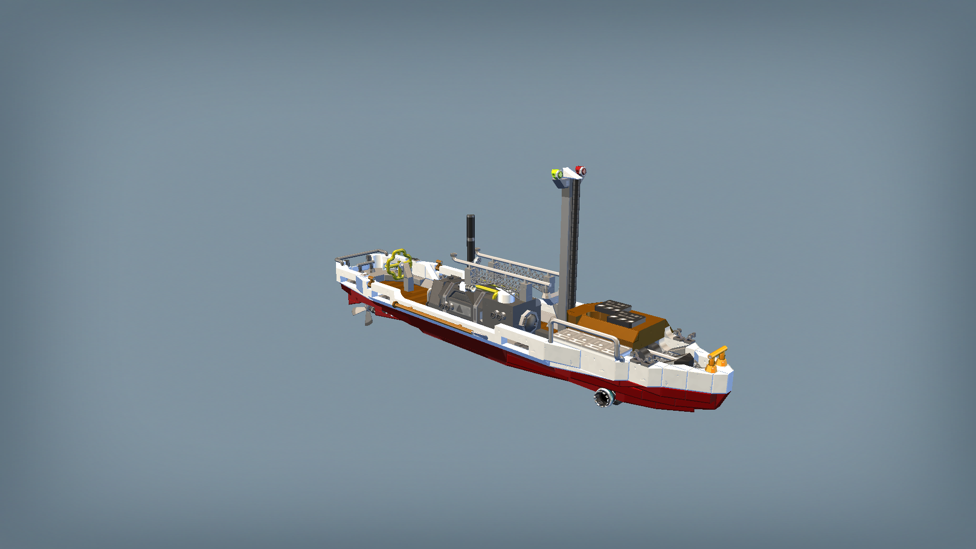 Small STEAM fishing boat