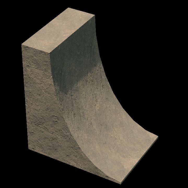 Skate ramp tall stone 2