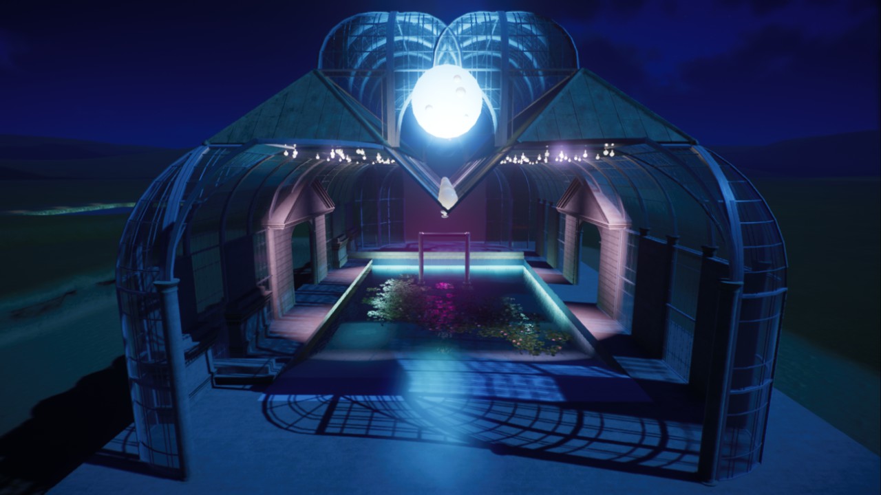 Pool Shelter Romantic Heart Blue Moon Lagoon