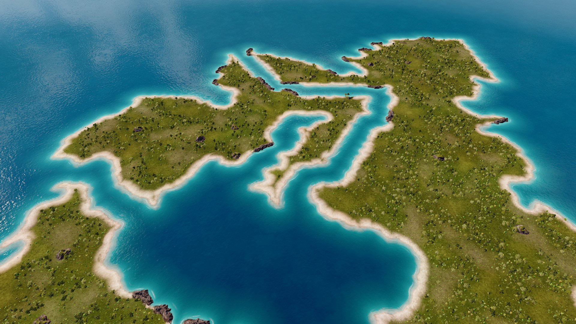MAP | 3 Island, Huge, Very Large, Very Rich Resource