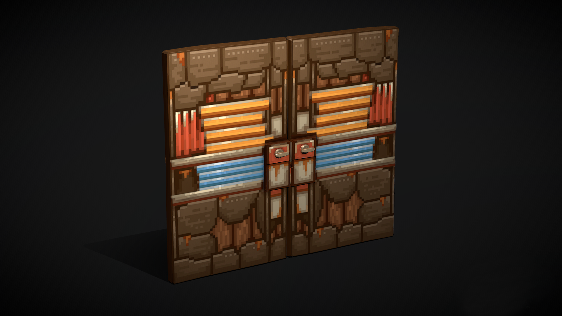 Pixel Metal Double Door