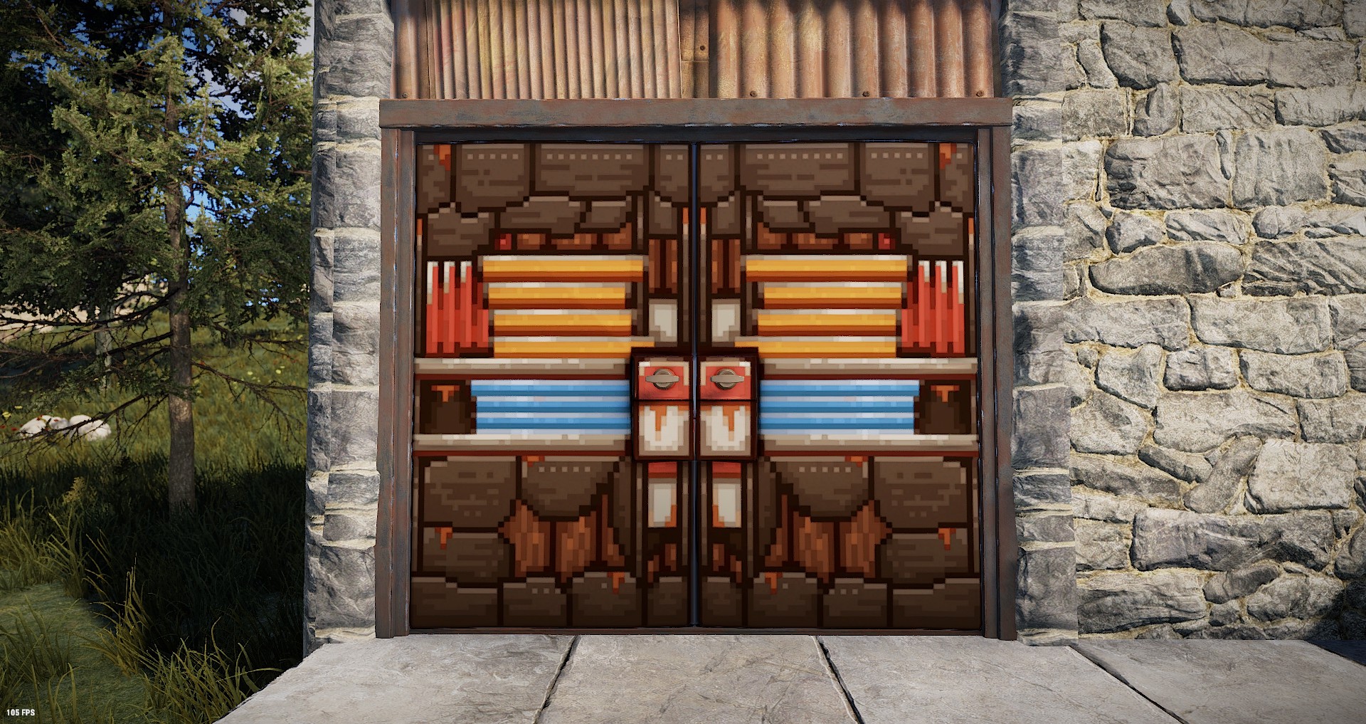 Pixel Metal Double Door