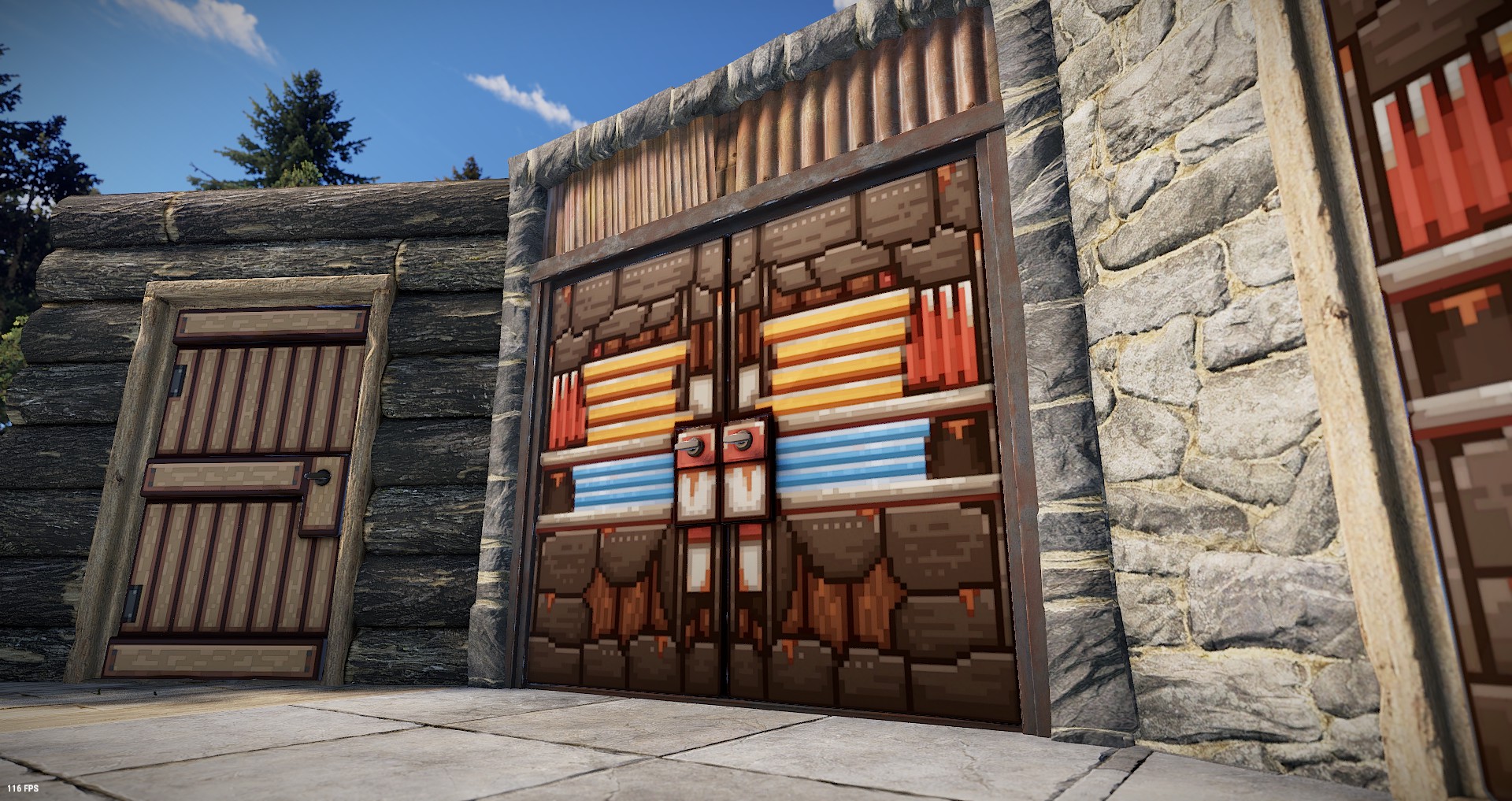 Pixel Metal Double Door