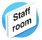 Black Staff Room Sign