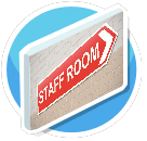 Staff Room Sign Red