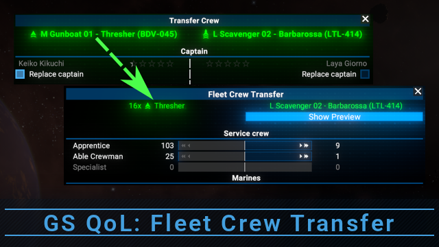 GS QoL: Fleet Crew Transfer
