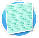 Minty Stamped Brick